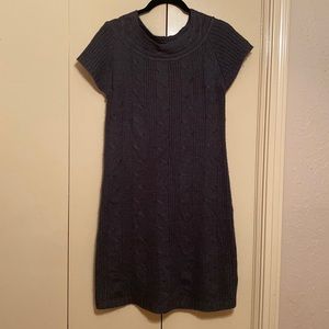 Grey knit sweater dress